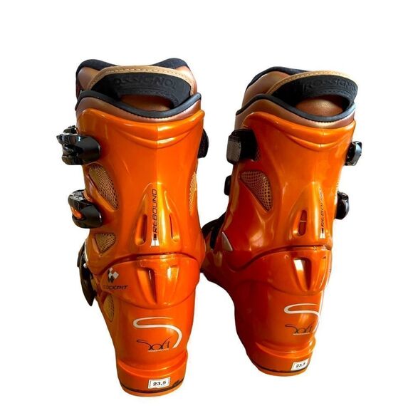ROSSIGNOL Skiboots Orange/Leather Size 23.5 (6.5) NEW IN BOX - Picture 7 of 16